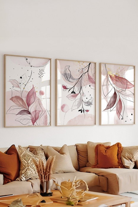 Wallity Artsycllct41 Conjunto de 3 Pinturas Decorativas Enmarcadas Wallity Artsycllct41 Conjunto de 3 Pinturas Decorativas Enmarcadas